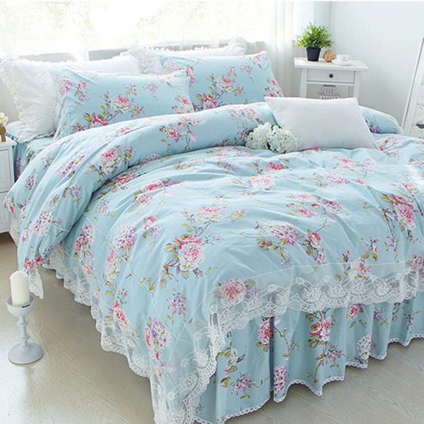 new pastoral print bedding set lace ruffle duvet cover bedding elegant bedspread bed sheet princess bed cover skirt pillow sham
new pastoral print bedding set lace ruffle duvet cover bedding elegant bedspread bed sheet princess bed cover skirt pillow sham