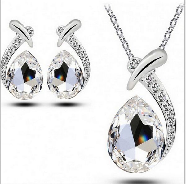 natural crystal drop shape pendant rhinestone necklace earrings set classic swarovski elements 9 colors optional fashion women jewelry
natural crystal drop shape pendant rhinestone necklace earrings set classic swarovski elements 9 colors optional fashion women jewelry