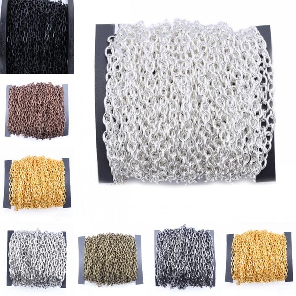 3*4mm link plated iron metal 3mm round "o"-shaped cross chains jewelry accessories cable chain spool 7 colors g180l, Silver
3*4mm link plated iron metal 3mm round "o"-shaped cross chains jewelry accessories cable chain spool 7 colors g180l, Silver