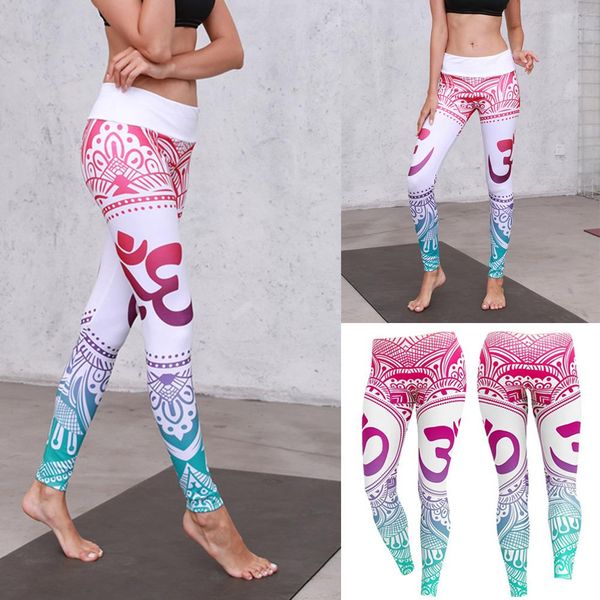 women's bohemian style digital print leggings sports slimming full-length regular size yoga pants, White;red
women's bohemian style digital print leggings sports slimming full-length regular size yoga pants, White;red