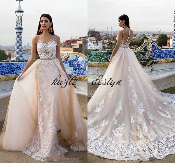 роскошные аппликация русалка свадебные платья шампанское sheer jewel neck свадебное платье свадебное платье milla nova съемный верхний край, White
роскошные аппликация русалка свадебные платья шампанское sheer jewel neck свадебное платье свадебное платье milla nova съемный верхний край, White