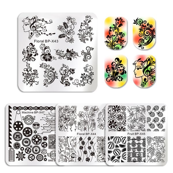 born pretty square nail art stamp floral rose template fruit gorgeous flower vine leaves manicure nail art image plate, White
born pretty square nail art stamp floral rose template fruit gorgeous flower vine leaves manicure nail art image plate, White