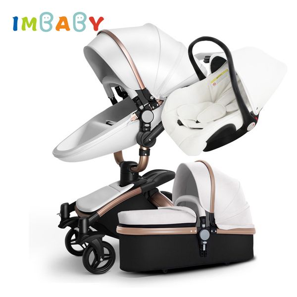 

imbaby baby stroller 3 in 1 baby bassinet pram with car seat carriage big wheel for snow for 0-36 months kids