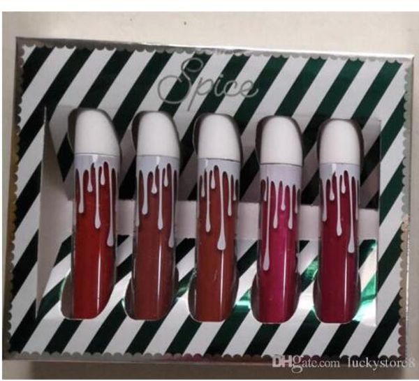 Sugar Spice 5pcs set Matte Shimmer Lipstick Lip Gloss Christmas 5 colors Beauty Cosmetics Dropshipping Cheerleading
Sugar Spice 5pcs set Matte Shimmer Lipstick Lip Gloss Christmas 5 colors Beauty Cosmetics Dropshipping Cheerleading