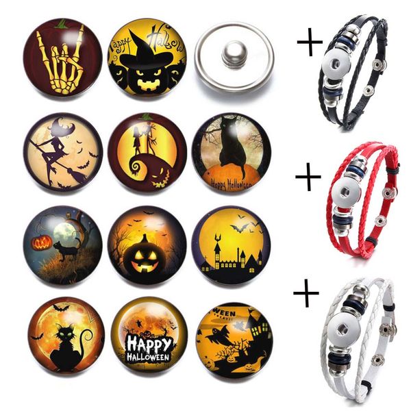 12pcs/lot halloween glass snap button+3pcs leather bracelet 18mm owl snap buttons cat charms bracelet women gift, Golden;silver
12pcs/lot halloween glass snap button+3pcs leather bracelet 18mm owl snap buttons cat charms bracelet women gift, Golden;silver