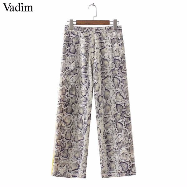 vadim women side striped snake skin pattern pants elastic waist pockets ladies casual streetwear fashion trousers mujer ka252, Black;white
vadim women side striped snake skin pattern pants elastic waist pockets ladies casual streetwear fashion trousers mujer ka252, Black;white