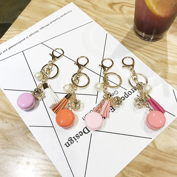 fashion cute macaroon keychain leather tassel key chain simulation mini cake key ring for women bag charm pendant jewelry gifts, Silver
fashion cute macaroon keychain leather tassel key chain simulation mini cake key ring for women bag charm pendant jewelry gifts, Silver
