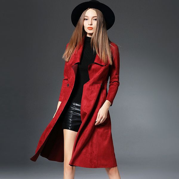 2018 autumn winter wide lapel wool blend coat slim ladies long trench coats solid red color single button trench jacket clothing, Tan;black
2018 autumn winter wide lapel wool blend coat slim ladies long trench coats solid red color single button trench jacket clothing, Tan;black