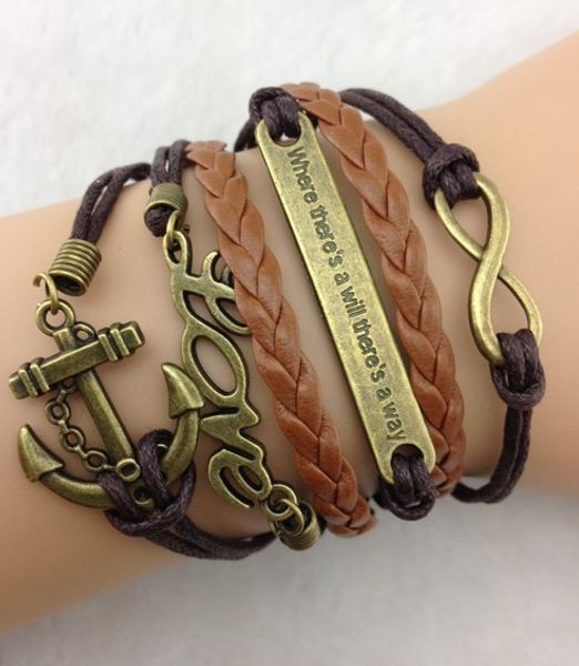 1pcs infinity handmade bracelet.metal charm,wax cord,leather bracelet fashionable jewerlly bracelet 897, Golden;silver
1pcs infinity handmade bracelet.metal charm,wax cord,leather bracelet fashionable jewerlly bracelet 897, Golden;silver