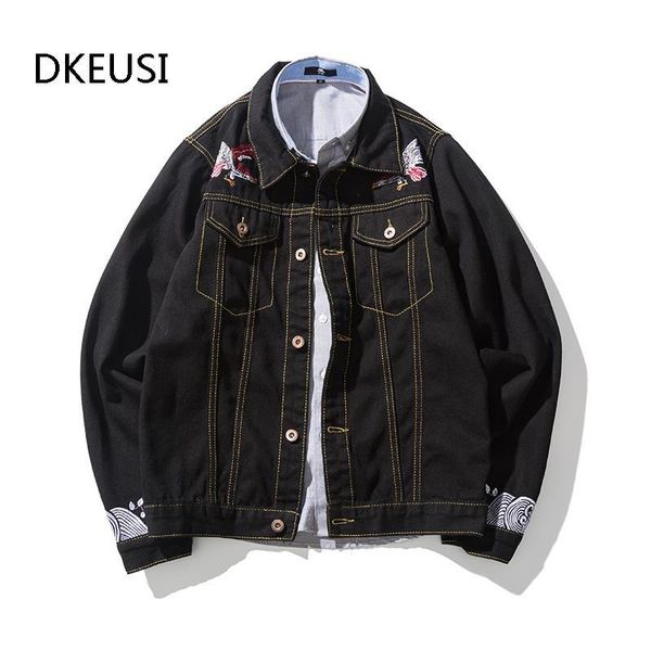 dekusi 2018 male cowboy enlarge embroidered clothes denim jacket casual masculina chaqueta hombre casaco masculino coat, Black;brown
dekusi 2018 male cowboy enlarge embroidered clothes denim jacket casual masculina chaqueta hombre casaco masculino coat, Black;brown