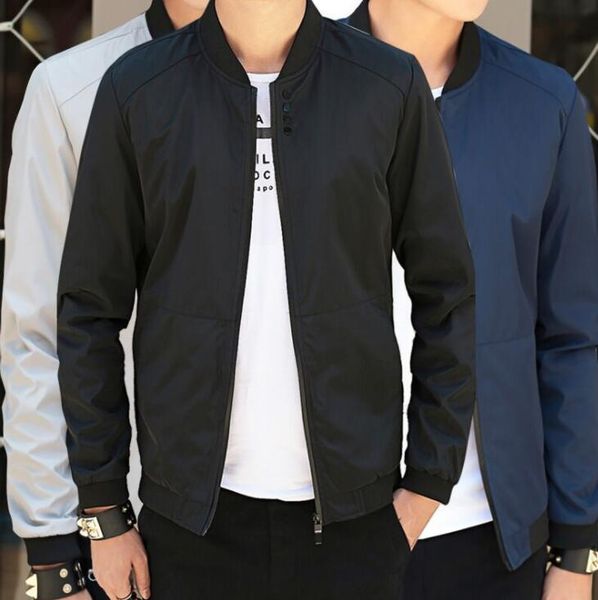 men's baseball jersey solid color fashion stand collar jacket 2018 new casual jacket slim men's designer jacket, Black;brown 
men's baseball jersey solid color fashion stand collar jacket 2018 new casual jacket slim men's designer jacket, Black;brown