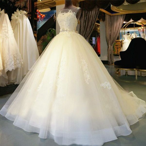 fancy ball gown wedding dress ivory bridal gowns organza applique with shining sequins beads open back court train wedding gown, White
fancy ball gown wedding dress ivory bridal gowns organza applique with shining sequins beads open back court train wedding gown, White