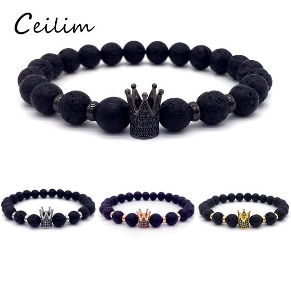 2018 trendy ball black lava stone bead bracelets pave cz king crown and helmet charm bracelet for men women luxury jewelry gift
2018 trendy ball black lava stone bead bracelets pave cz king crown and helmet charm bracelet for men women luxury jewelry gift