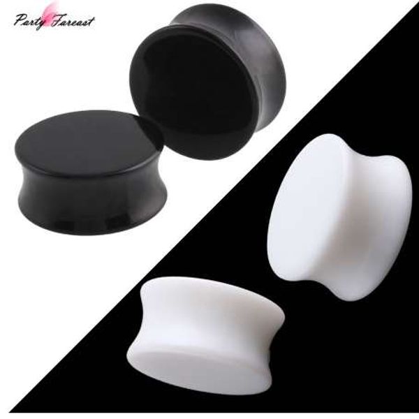 pf 3-30mm acrylic ear plugs and tunnels black white simple earring gauges piercing curved saddle ear expander rings body jewelry, Silver
pf 3-30mm acrylic ear plugs and tunnels black white simple earring gauges piercing curved saddle ear expander rings body jewelry, Silver