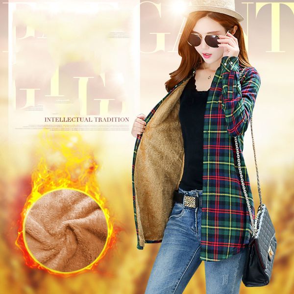 plaid printed women shirt long sleeve female blouse 2018 fashion blusa thick warm velvet chemise femme roupa feminina, White
plaid printed women shirt long sleeve female blouse 2018 fashion blusa thick warm velvet chemise femme roupa feminina, White