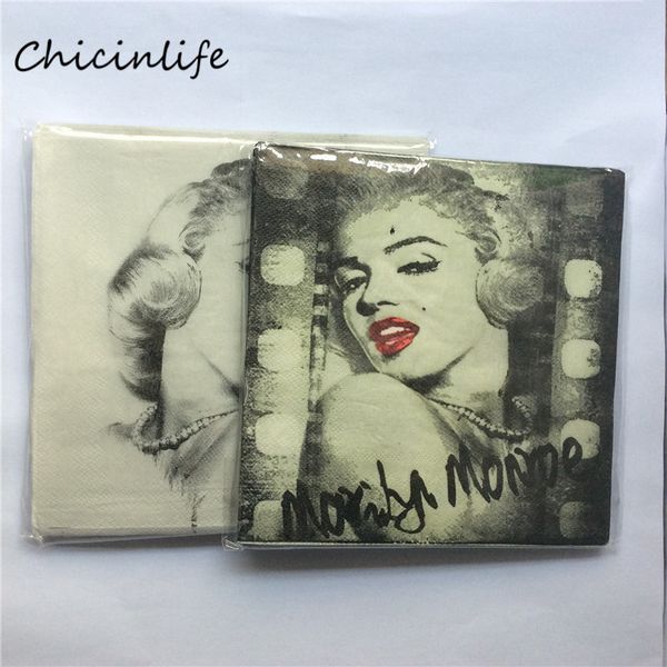 chicinlife 20pcs/lot marilyn monroe paper napkin wedding birthday party decoration decoupage napkins tissue serviette 33cm*33cm
chicinlife 20pcs/lot marilyn monroe paper napkin wedding birthday party decoration decoupage napkins tissue serviette 33cm*33cm