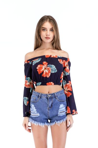 new bohemian chiffon long flare sleeve slash neck womens and blouses summer for women 2018 off shoulder crop top, White
new bohemian chiffon long flare sleeve slash neck womens and blouses summer for women 2018 off shoulder crop top, White