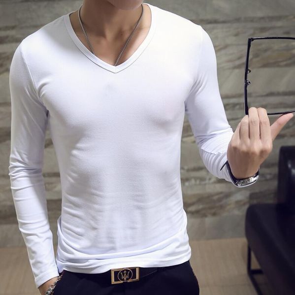 long-sleeved slim spring and autumn manufacturers fans men's men's t-shirt t-shirt solid color shirts pullover multi-color v-neck, Black
long-sleeved slim spring and autumn manufacturers fans men's men's t-shirt t-shirt solid color shirts pullover multi-color v-neck, Black