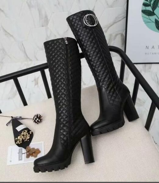women style zip knee boots genuine leather high heel knee boots round toe party dress shoes women size 34-40, Black
women style zip knee boots genuine leather high heel knee boots round toe party dress shoes women size 34-40, Black