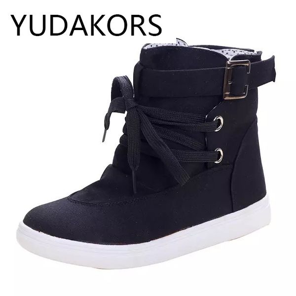 yudakors high shoes woman 2017 fashion solid canvas shoes lace-up feminino large women black/gray sports yd72
yudakors high shoes woman 2017 fashion solid canvas shoes lace-up feminino large women black/gray sports yd72