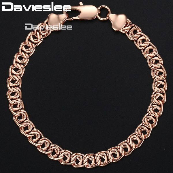 davieslee trendy gift bracelet for women 585 rose gold color snail link women's bracelet jewelry 7mm 18cm 20cm 23cm gb293a, Black
davieslee trendy gift bracelet for women 585 rose gold color snail link women's bracelet jewelry 7mm 18cm 20cm 23cm gb293a, Black