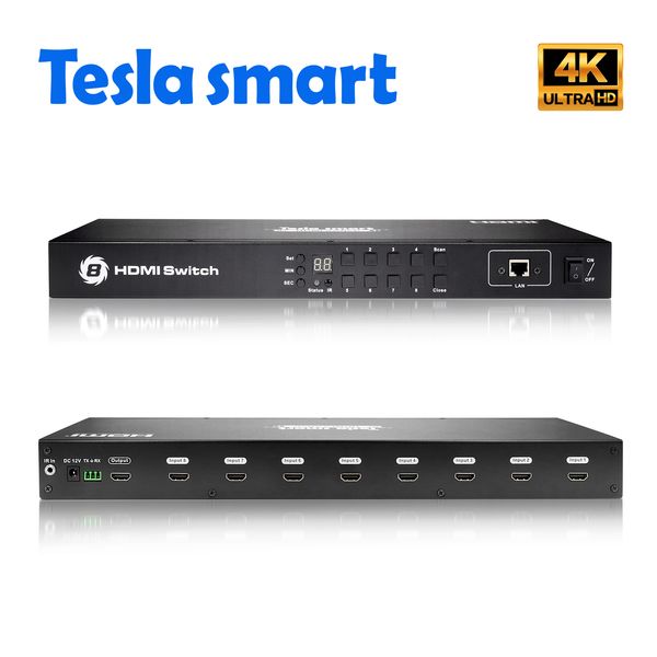Тесла умный монтажа в стойку аудио-видео HDMI-переключатель 8-портовый HDMI переключатель 8 в 1 Поддержка 3840*2160/4К
Тесла умный монтажа в стойку аудио-видео HDMI-переключатель 8-портовый HDMI переключатель 8 в 1 Поддержка 3840*2160/4К