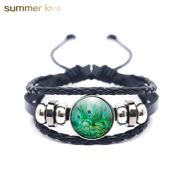 new design peacock feather bracelets om yoga chakra pendant fashion glass dome sacred geometry bracelet for women girls jewelry, Golden;silver
new design peacock feather bracelets om yoga chakra pendant fashion glass dome sacred geometry bracelet for women girls jewelry, Golden;silver