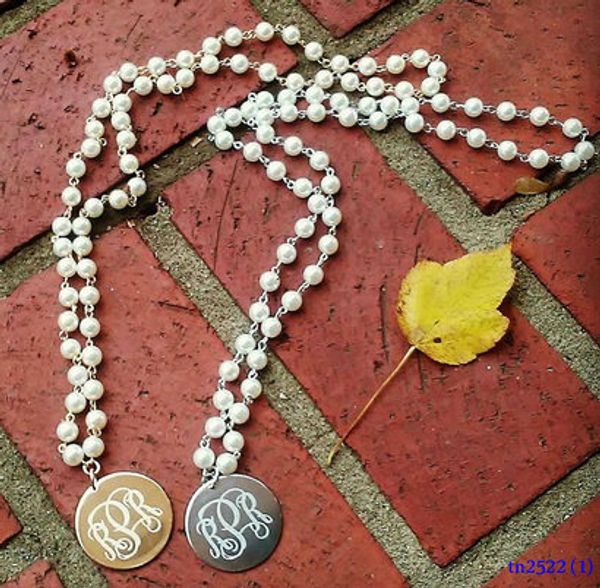 wholesale arrival personalized blank copper disc 3cm charms pendant artificial pearl necklace, Silver
wholesale arrival personalized blank copper disc 3cm charms pendant artificial pearl necklace, Silver