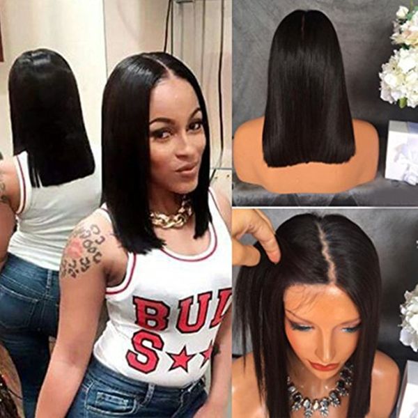 bob wigs synthetic lace front wig with combs silky stright heat resistant fashion hair short bob haircuts style natutal hairline black color
bob wigs synthetic lace front wig with combs silky stright heat resistant fashion hair short bob haircuts style natutal hairline black color