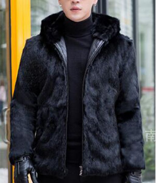 men's autumn winter leisure fashion new boutique slim personality trend business fox fur collars with hat rabbit fur coat /s-4xl, Black
men's autumn winter leisure fashion new boutique slim personality trend business fox fur collars with hat rabbit fur coat /s-4xl, Black