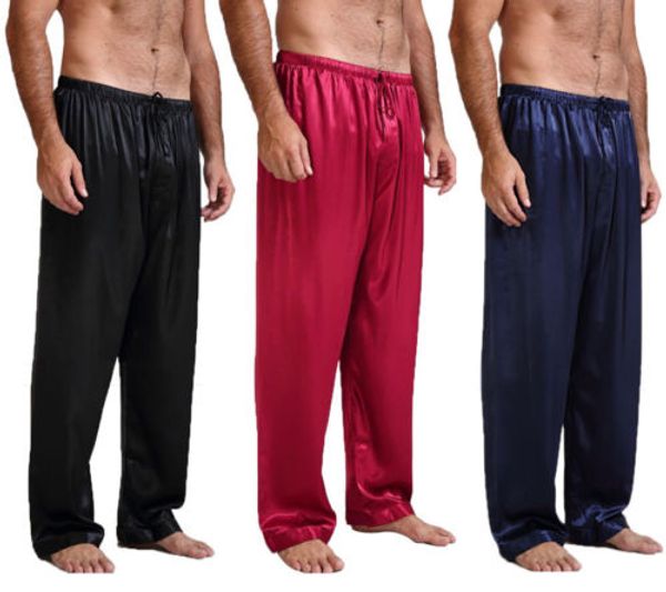 men classic satin pajamas sleepwear pyjamas pants sleep bottoms s-xl, Black;brown
men classic satin pajamas sleepwear pyjamas pants sleep bottoms s-xl, Black;brown