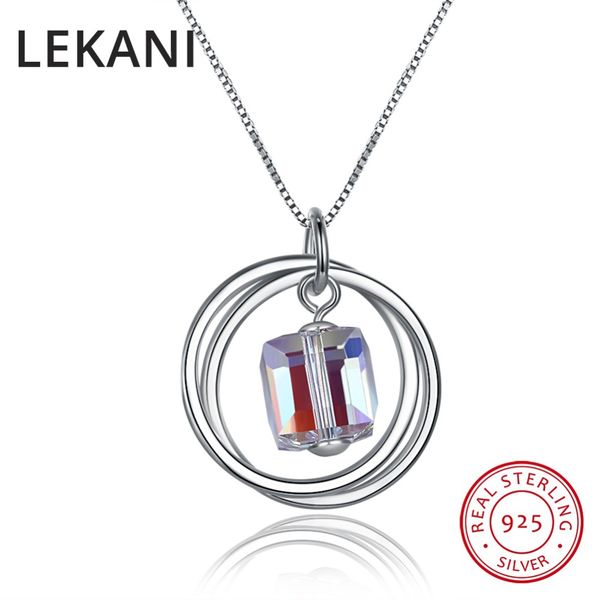 lekani trendy circles cube crystals from pendants necklaces magic maxi collier real 925 sterling silver jewelry women
lekani trendy circles cube crystals from pendants necklaces magic maxi collier real 925 sterling silver jewelry women