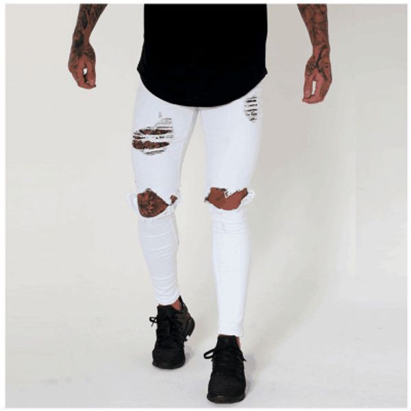 new fashion high street style hole men's pants small straight slim micro-ball men's wild jeans trousers, Blue
new fashion high street style hole men's pants small straight slim micro-ball men's wild jeans trousers, Blue