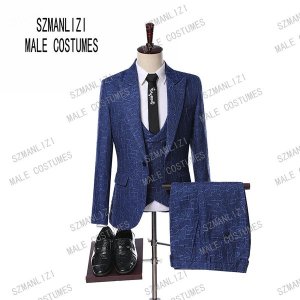 costume homme mariage peaked lapel custom groom wear formal tuxedo blue dress wedding suit for men business mens 3 piece suit, Black;gray 
costume homme mariage peaked lapel custom groom wear formal tuxedo blue dress wedding suit for men business mens 3 piece suit, Black;gray
