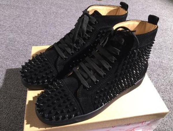 black velvet sneakers louspiked red bottom shoes spikes flat men's/ women red sole sneakers,luxury party dress casual shoes
black velvet sneakers louspiked red bottom shoes spikes flat men's/ women red sole sneakers,luxury party dress casual shoes