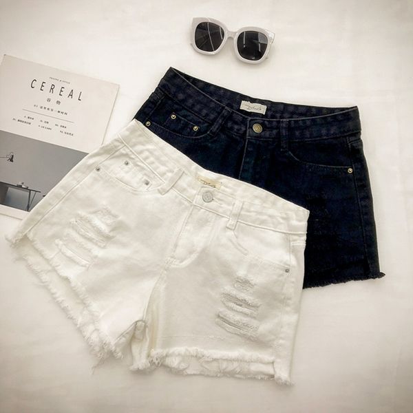black women mid waisted denim shorts retro denim hole pockets shorts brand rolled slim casual female short jeans plus size, Blue
black women mid waisted denim shorts retro denim hole pockets shorts brand rolled slim casual female short jeans plus size, Blue