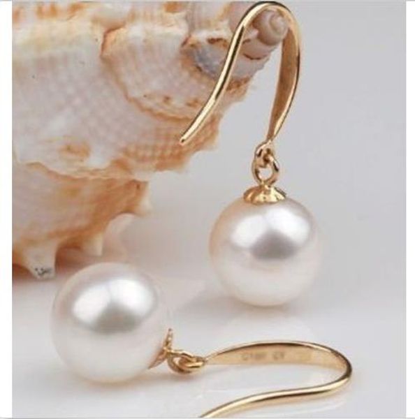 привлекательный 9-10 мм akoya белый жемчуг серьги 14 k желтое золото крюк, Golden 
привлекательный 9-10 мм akoya белый жемчуг серьги 14 k желтое золото крюк, Golden