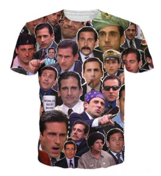 fashion mens/womans many faces of michael scott paparazzi summer style funny 3d print casual t-shirt plus size zgx031, White;black
fashion mens/womans many faces of michael scott paparazzi summer style funny 3d print casual t-shirt plus size zgx031, White;black