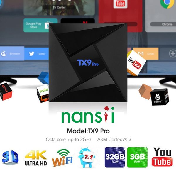 Tx9pro android 7 1 tv box amlogic 912 octa core cpu et boxe 3gb 32g bluetooth 4 1 1000m lan mart tv box
Tx9pro android 7 1 tv box amlogic 912 octa core cpu et boxe 3gb 32g bluetooth 4 1 1000m lan mart tv box