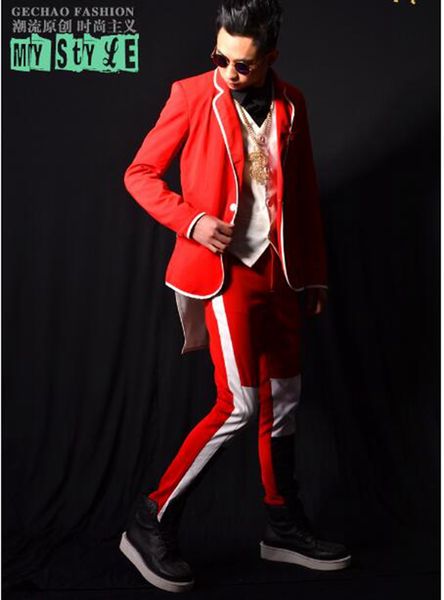 han edition individuality dance suit men's fashion new host salon bar singer stage costumes red stitching suits the m - 2 xl, Black;red
han edition individuality dance suit men's fashion new host salon bar singer stage costumes red stitching suits the m - 2 xl, Black;red