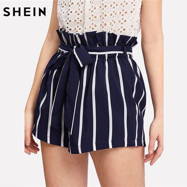 shein belted ruffle waist striped boho shorts women navy high waist loose bottom shorts 2018 summer beach casual shorts, White;black
shein belted ruffle waist striped boho shorts women navy high waist loose bottom shorts 2018 summer beach casual shorts, White;black