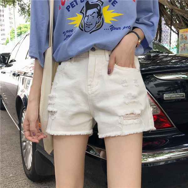 summer short jeans fashion ladies shorts casual large sizes denim shorts for women worn feminina hole, White;black
summer short jeans fashion ladies shorts casual large sizes denim shorts for women worn feminina hole, White;black