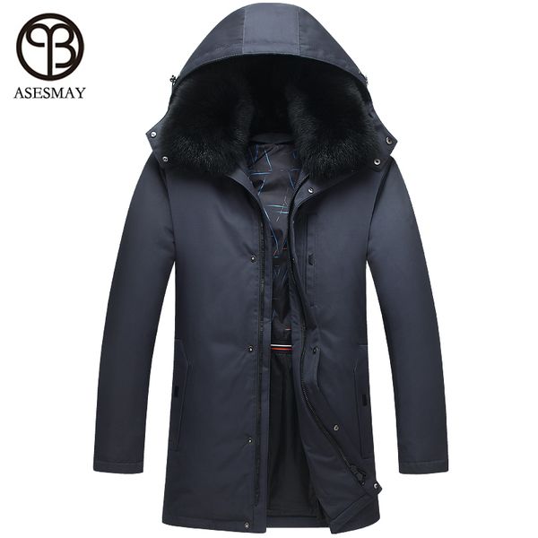 asesmay new winter down jacket men's white duck down coats business thick warm hoodies real fur collar removable liner parkas, Black
asesmay new winter down jacket men's white duck down coats business thick warm hoodies real fur collar removable liner parkas, Black