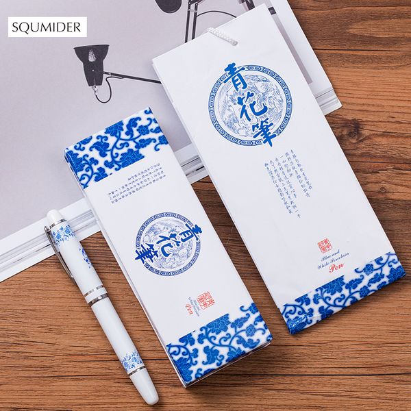 squmider 0.5mm chinese blue white porcelain mental gel pen office school supply festivel birthday gift
squmider 0.5mm chinese blue white porcelain mental gel pen office school supply festivel birthday gift