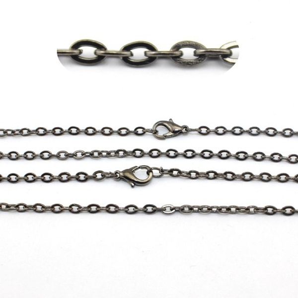 10strands/lot antique bronze chains necklaces chains with clasps 3*4mm for chain ring f1056, Silver
10strands/lot antique bronze chains necklaces chains with clasps 3*4mm for chain ring f1056, Silver