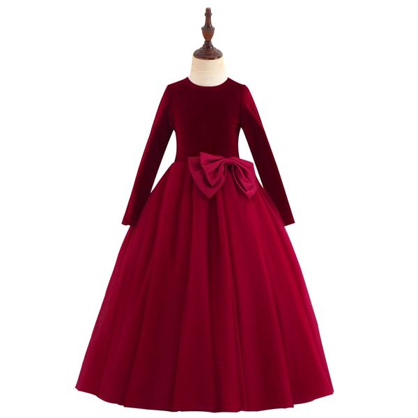 цветочница платья 2018 новый милая девушка платье полный рукав о-образным вырезом элегантный бальное платье партии пром вечернее платье для, White;blue 
цветочница платья 2018 новый милая девушка платье полный рукав о-образным вырезом элегантный бальное платье партии пром вечернее платье для, White;blue