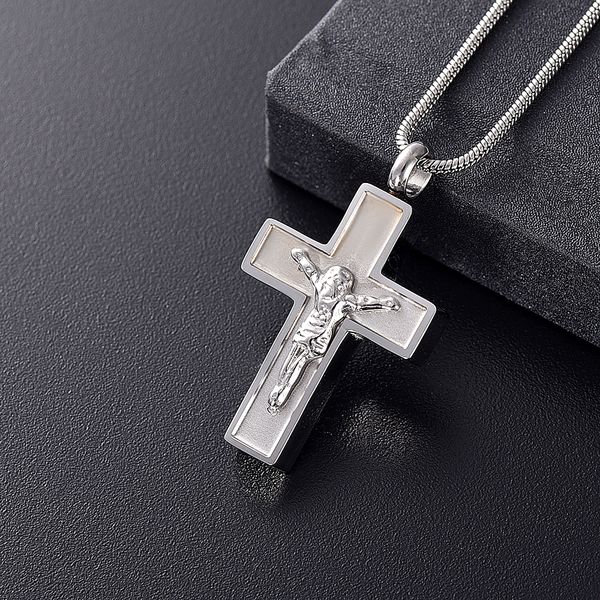 ijd12130 jesus christ crucifix cross cremation jewelry pendant keepsake memorial urn necklace for love one ashes, Silver
ijd12130 jesus christ crucifix cross cremation jewelry pendant keepsake memorial urn necklace for love one ashes, Silver