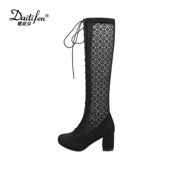 daitifen plus size 34-46 fashion autumn boots lace up cut outs knee high boots women black casual lady womens sandals shoes
daitifen plus size 34-46 fashion autumn boots lace up cut outs knee high boots women black casual lady womens sandals shoes