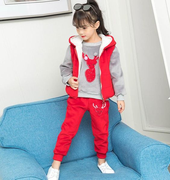 girls autumn suit 2018 new girl autumn and winter foreign children's sports gold velvet plus velvet thick three-piece, White
girls autumn suit 2018 new girl autumn and winter foreign children's sports gold velvet plus velvet thick three-piece, White