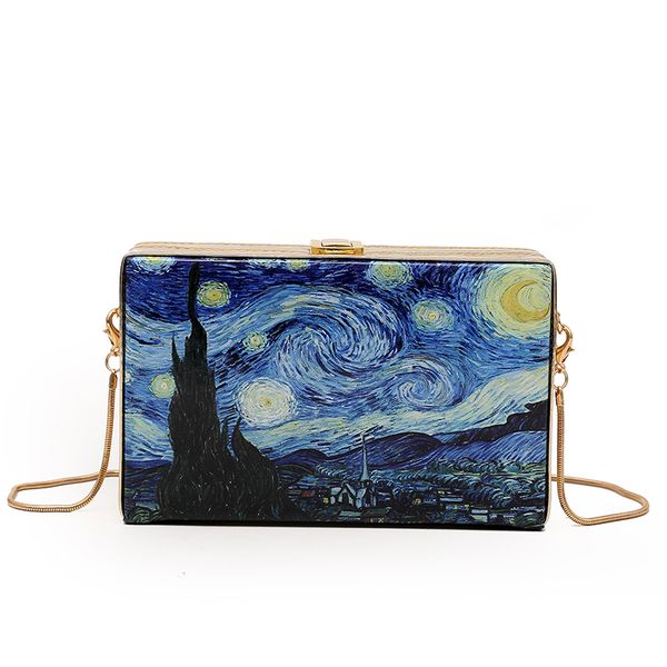 gogh star oil painting clutches women handbag crossbody bags famous design box bag purse women chain shoulder bag sac a main
gogh star oil painting clutches women handbag crossbody bags famous design box bag purse women chain shoulder bag sac a main